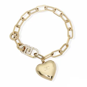 Bracciale Donna Liu Jo – Acciaio Dorato con Cuore e Catena