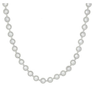 Collana Minerva – Acciaio Lucido con Pietre Bianche | Urania Preziosi