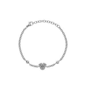 Bracciale Bambina Disney Minnie Mouse in Acciaio Medico con Zirconi – Anallergico