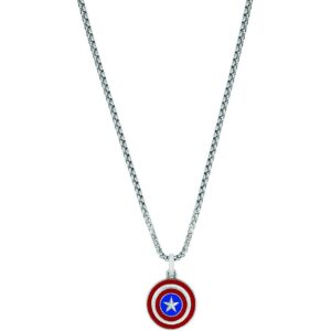 Collana Marvel Bambino Captain America in Acciaio Inossidabile – Gioiello Ufficiale