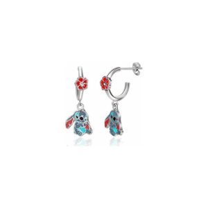 Orecchini Disney Stitch in Ottone Placcato Argento – Gioiello Ufficiale Lilo & Stitch