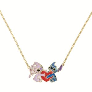 Collana Disney Stitch in Ottone Placcato Oro – Gioiello Ufficiale Lilo & Stitch