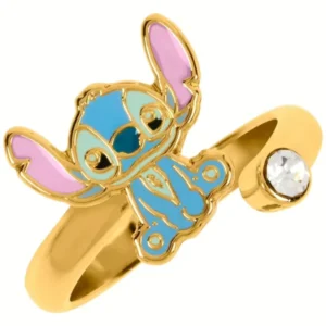 Anello Disney Stitch in Ottone Placcato Oro – Gioiello Ufficiale Lilo & Stitch