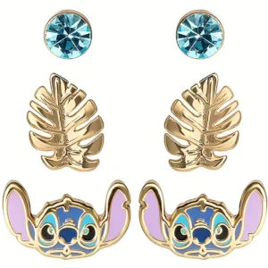Orecchini Disney Stitch in Ottone Placcato Oro – Gioiello Ufficiale Lilo & Stitch