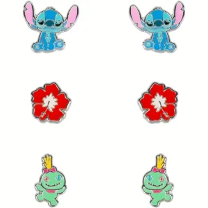 Orecchini Disney Stitch in Ottone Placcato Argento – Gioiello Ufficiale Lilo & Stitch