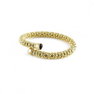 Bracciale Rigido Donna Unoaerre – Bronzo Placcato Oro Giallo Maglia Pop Corn