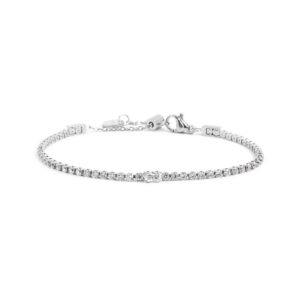 Bracciale Marlù Tennis con Pietre Bianche 2 mm – Gioiello Donna