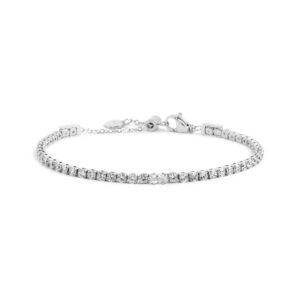 Bracciale Marlù Tennis con Pietre Bianche 2,5 mm – Gioiello Donna