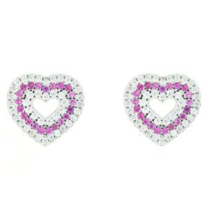 Orecchini Urania Misti Cuore 10 mm in Argento 925