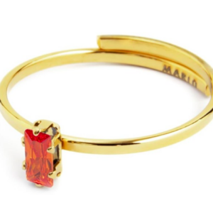 Anello Argento o Oro con Zircone Baguette Colorato – Marlù