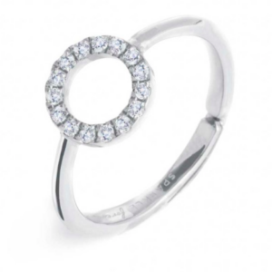 Anello Cerchio con Zirconi Bianchi – Marlù