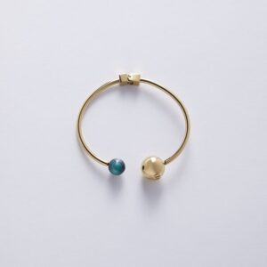 Bracciale Rigido Acciaio Oro e Malachite - Liu Jo