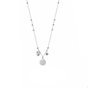 Collana in Acciaio con Charm Cuore, Stella e Medaglia - Liu Jo