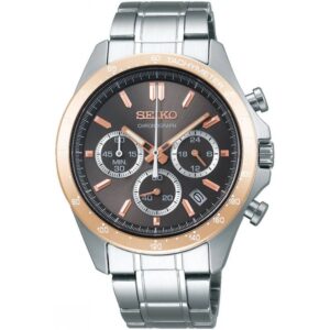 SEIKO SBTR026 – Orologio Uomo Cronografo Quarzo 100 m (Quadrante Marrone)