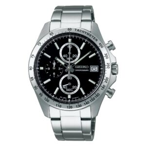 SEIKO Spirit SBTR005 – Orologio Uomo Cronografo 100 m (Quadrante Nero)