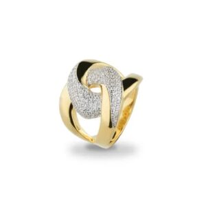 Anello Sovrani Fashion Mood in ottone dorato con cubic zirconia regolabile