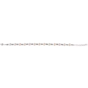 Bracciale Sovrani Sharlin in bronzo argentato con perle rosa