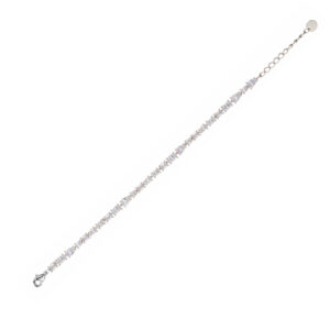 Bracciale Sovrani in ottone rodiato con zirconi