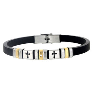 Bracciale Uomo in Silicone e Acciaio Urania Preziosi