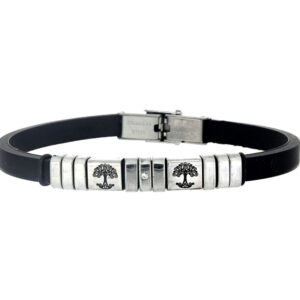 Bracciale Uomo in Silicone e Acciaio – Urania Preziosi