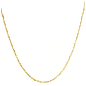 Collana uomo Urania sottile in acciaio dorato – design minimal ed elegante