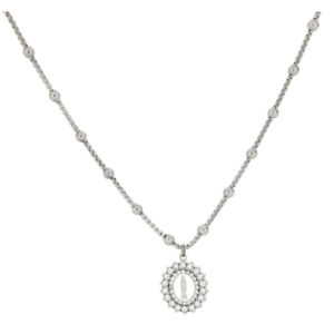 Collana Rosario Urania in acciaio con medaglia e zirconi – disponibile argento e dorata