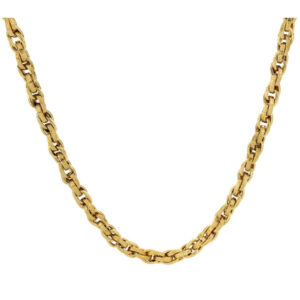 Collana Uomo Catena Dorata in Acciaio Inossidabile Stile Grumetta
