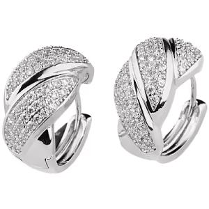 Orecchini Sovrani Fashion Mood rodiati con zirconi