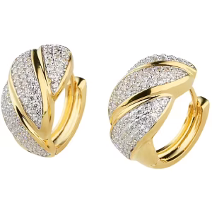 Orecchini Sovrani Fashion Mood in ottone oro 18 kt con zirconi