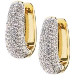 Orecchini Sovrani Fashion Mood dorati con zirconi e gancio