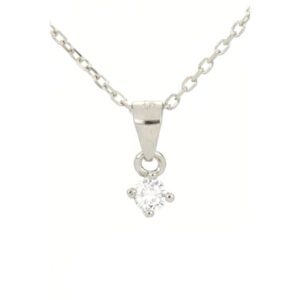 Pendente con Catena Punto Luce Tondo 3 mm in Argento 925 Donna
