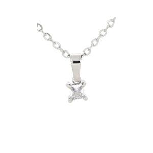 Pendente Punto Luce Quadro 3x3 mm in Acciaio Donna