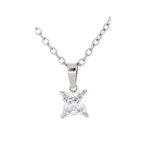 Pendente Punto Luce Quadro 5x5 mm in Acciaio Donna