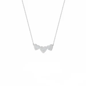 Collana Donna Liu Jo in Argento 925 con Cuori e Zirconi Bianchi