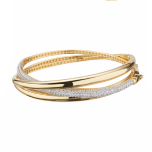 Bracciale Rigido Donna Sovrani Oro con Zirconi in Ottone