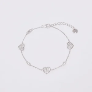 Bracciale Donna Liu Jo Argento 925 Cuori Zirconi Bianchi