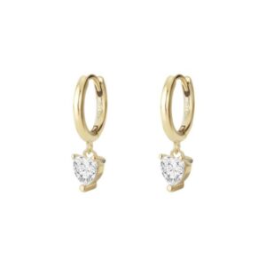 Orecchini Donna Liu Jo in Argento 925 Dorato Cerchietti con Cuore