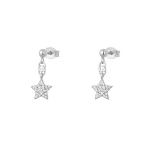 Orecchini Donna Liu Jo Argento 925 Stelle con Zirconi Bianchi
