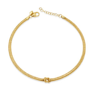 Bracciale con Nodo Centrale in Oro 9Kt