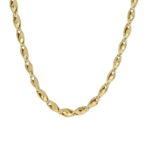 Collana iGold Oro Giallo 9Kt con Maglie Intrecciate Lucide