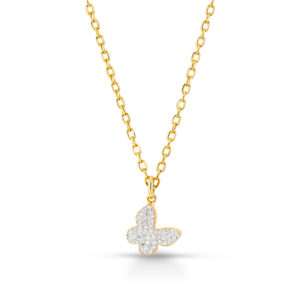Collana con Pendente Farfalla e Zirconi Luminosi