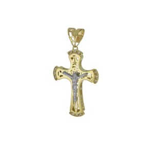 Pendente Croce con Cristo e Mini Zirconi