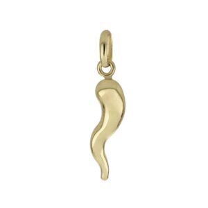 Pendente Corno Portafortuna in Oro 9Kt