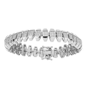 Bracciale Donna Urania Preziosi “Astra” 16 cm in Ottone Argentato con Zir