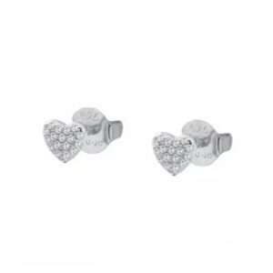 Orecchini Donna Liu Jo in Argento 925 Cuore con Zirconi Bianchi