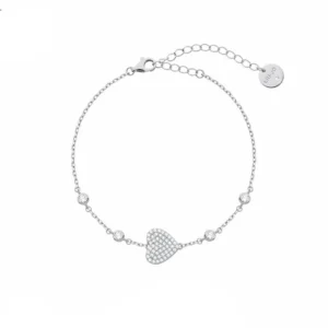 Bracciale Donna Liu Jo in Argento 925 con Cuore e Zirconi Bianchi
