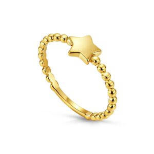 Anello Stella Regolabile in Oro Giallo 9Kt