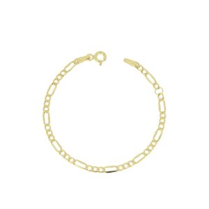 Bracciale iGold Maglia Figaro in Oro Giallo 9Kt