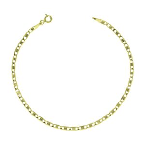 Bracciale Maglia Rettangolare in Oro Giallo 9Kt