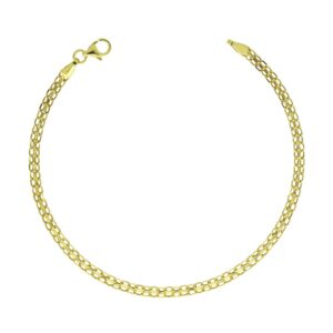 Bracciale Catena Doppia in Oro Giallo 9Kt